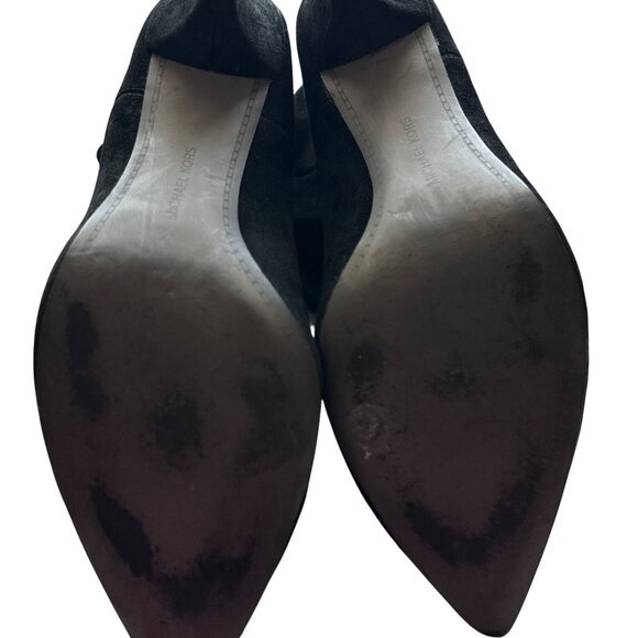Michael Michael Kors Black Carey Suede Ankle Boots Slouchy Pointed Toe Size 9 - Picture 7 of 8